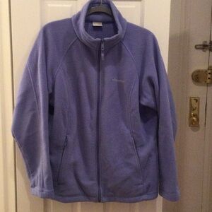 Columbia fleece zip jacket 1X periwinkle blue